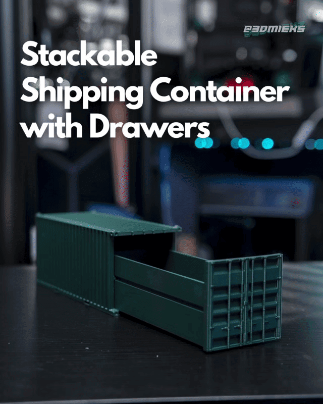 Stackable Shipping Container Drawer Organizer 3d model