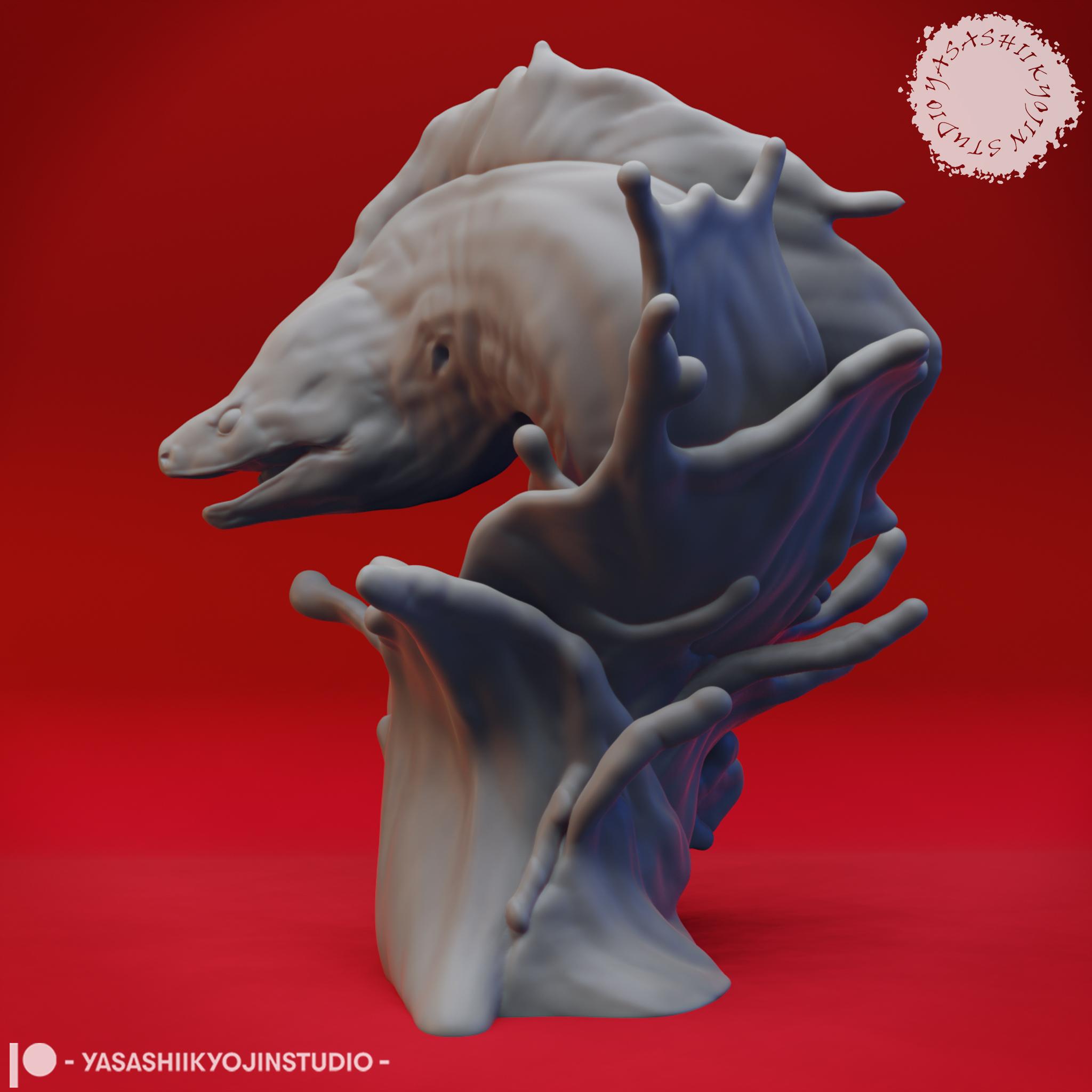 Water Elemental - Tabletop Miniature (Pre-Supported) 3d model