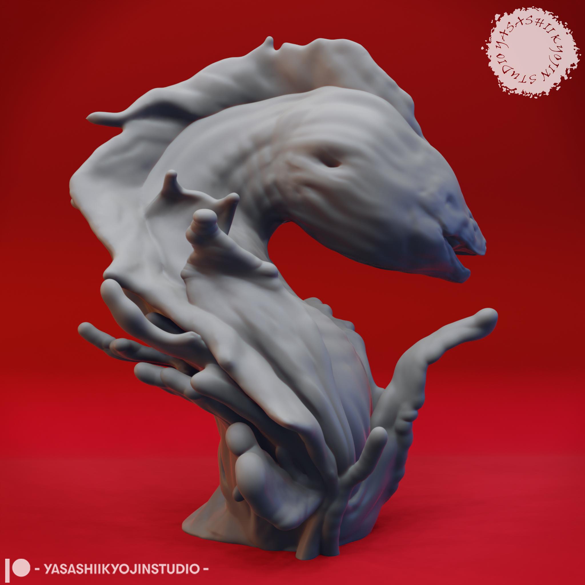 Water Elemental - Tabletop Miniature (Pre-Supported) 3d model