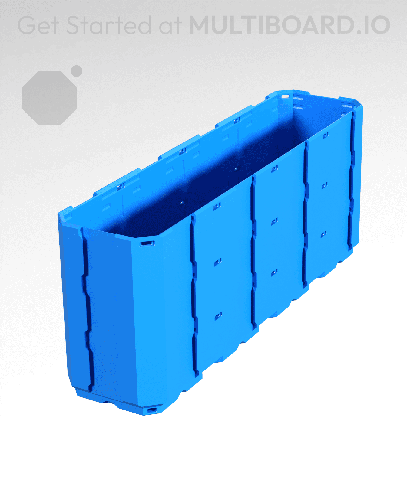 1x4x1.5 - Full Multipoint Rail - Multibin Shell 3d model