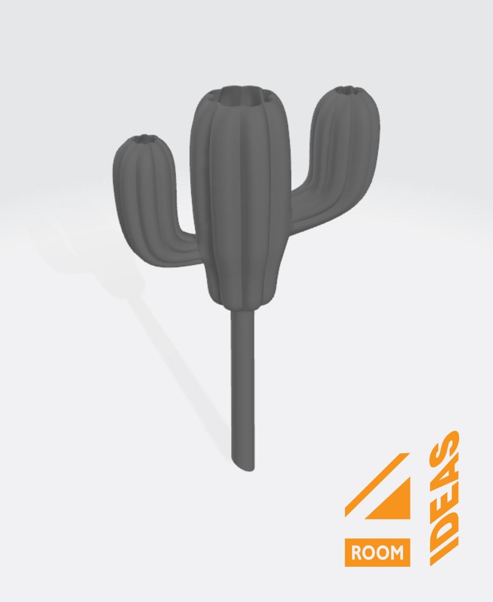 Moss Pole Watering Stake - Cactus 3 3d model