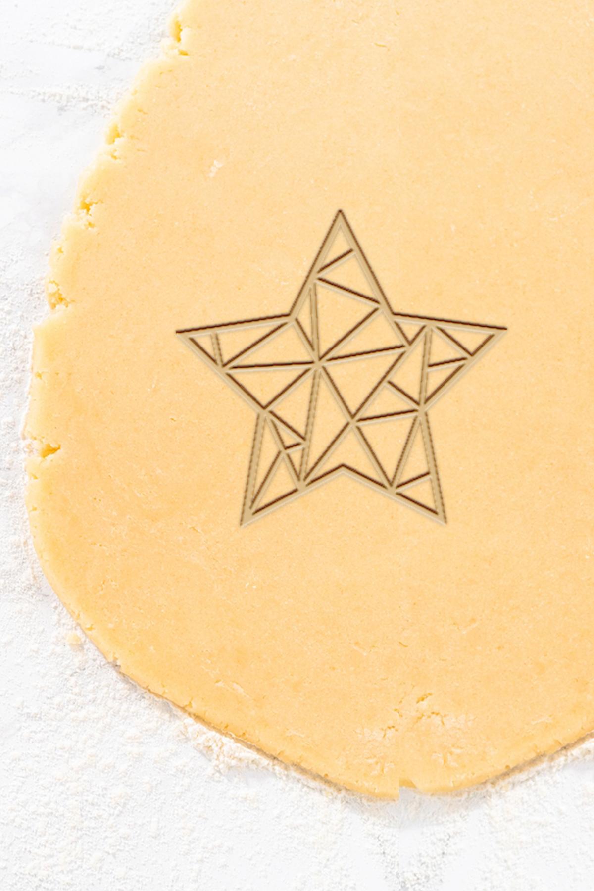 Geometric Star Cookie Cutter, Biscuit Cutter 3d model