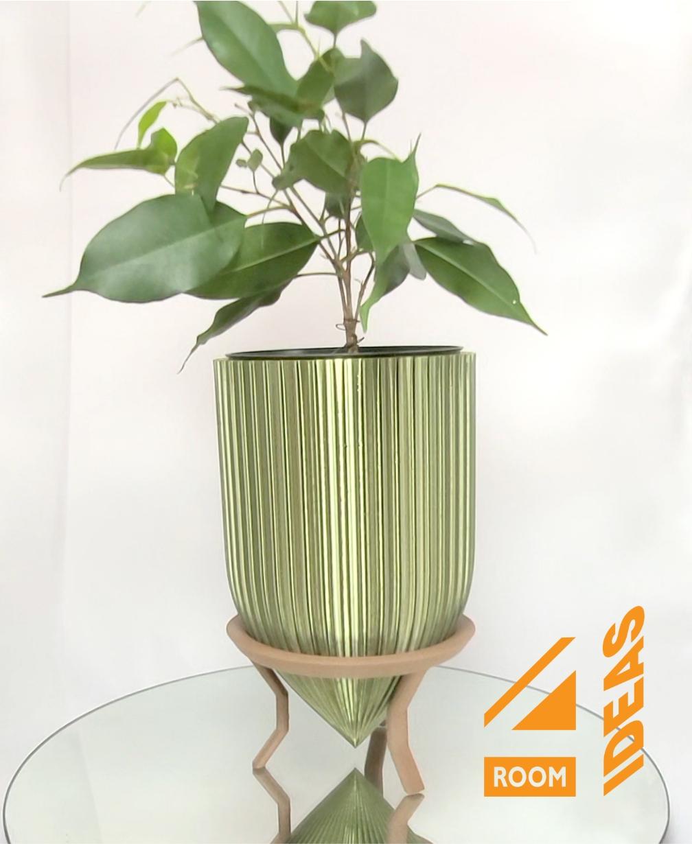 Bullet Planter Pot 1 - hanging planter + stands 3d model
