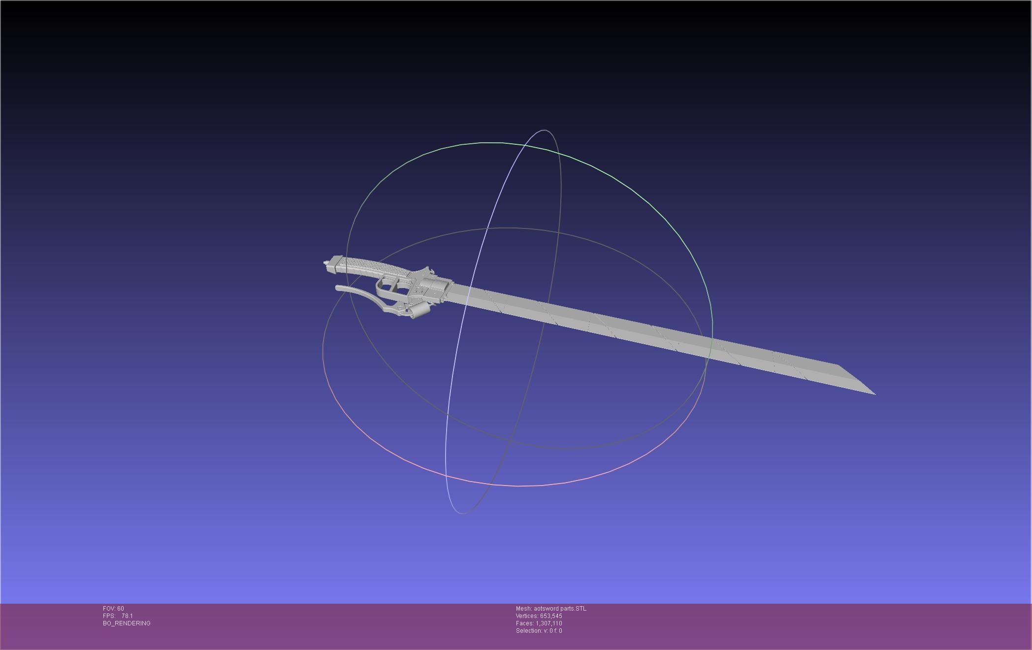 Attack On Titan Sword Printable Assembly 3d model