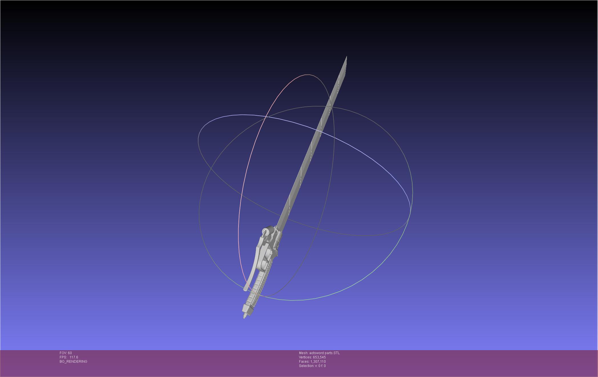 Attack On Titan Sword Printable Assembly 3d model