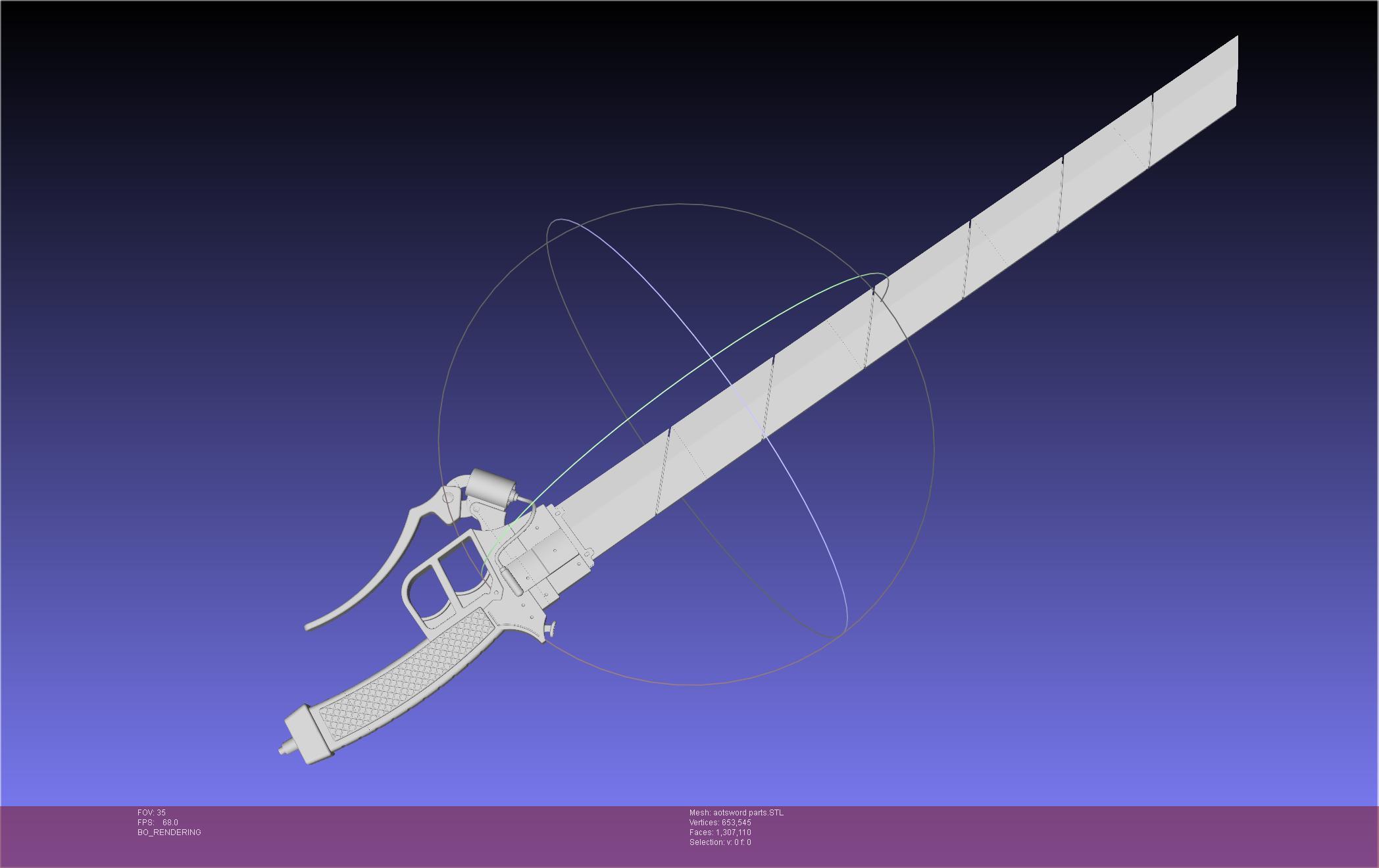 Attack On Titan Sword Printable Assembly 3d model