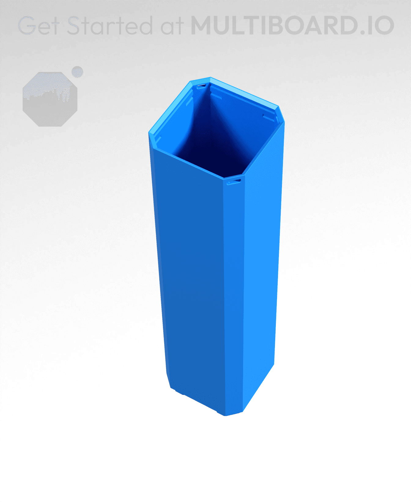 1x1x4 - Simple Walls - Universal Click-In Multibin Shell Extension 3d model