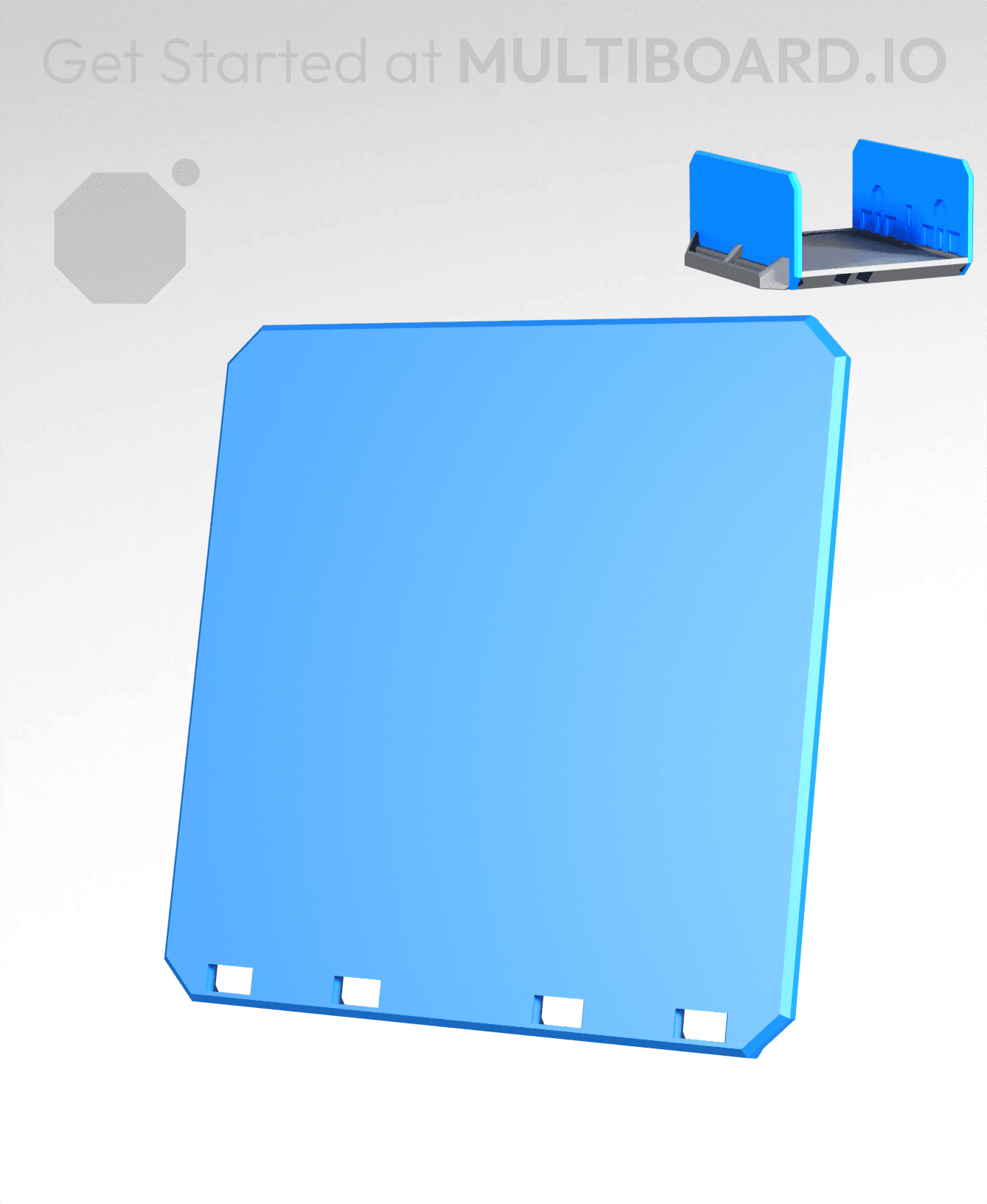 2x2H - Bottom Holes - Multibin Drawer Faceplate 3d model