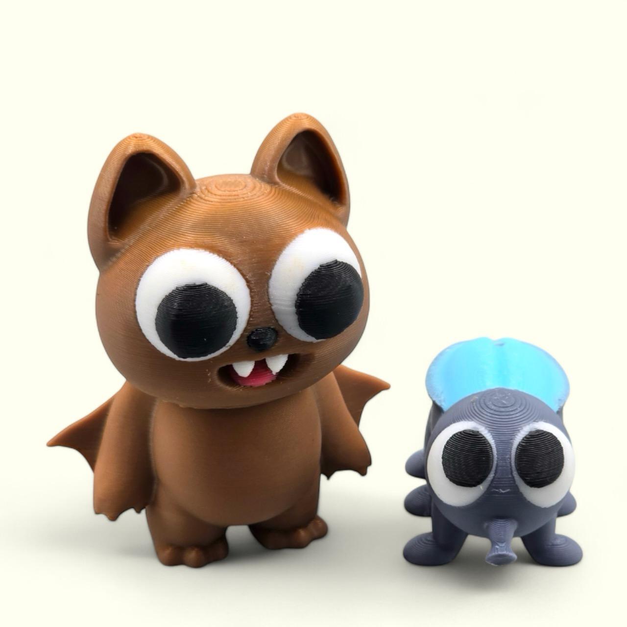 Chatty Bat and Buzz Fly Chibi Halloween Minis 3d model