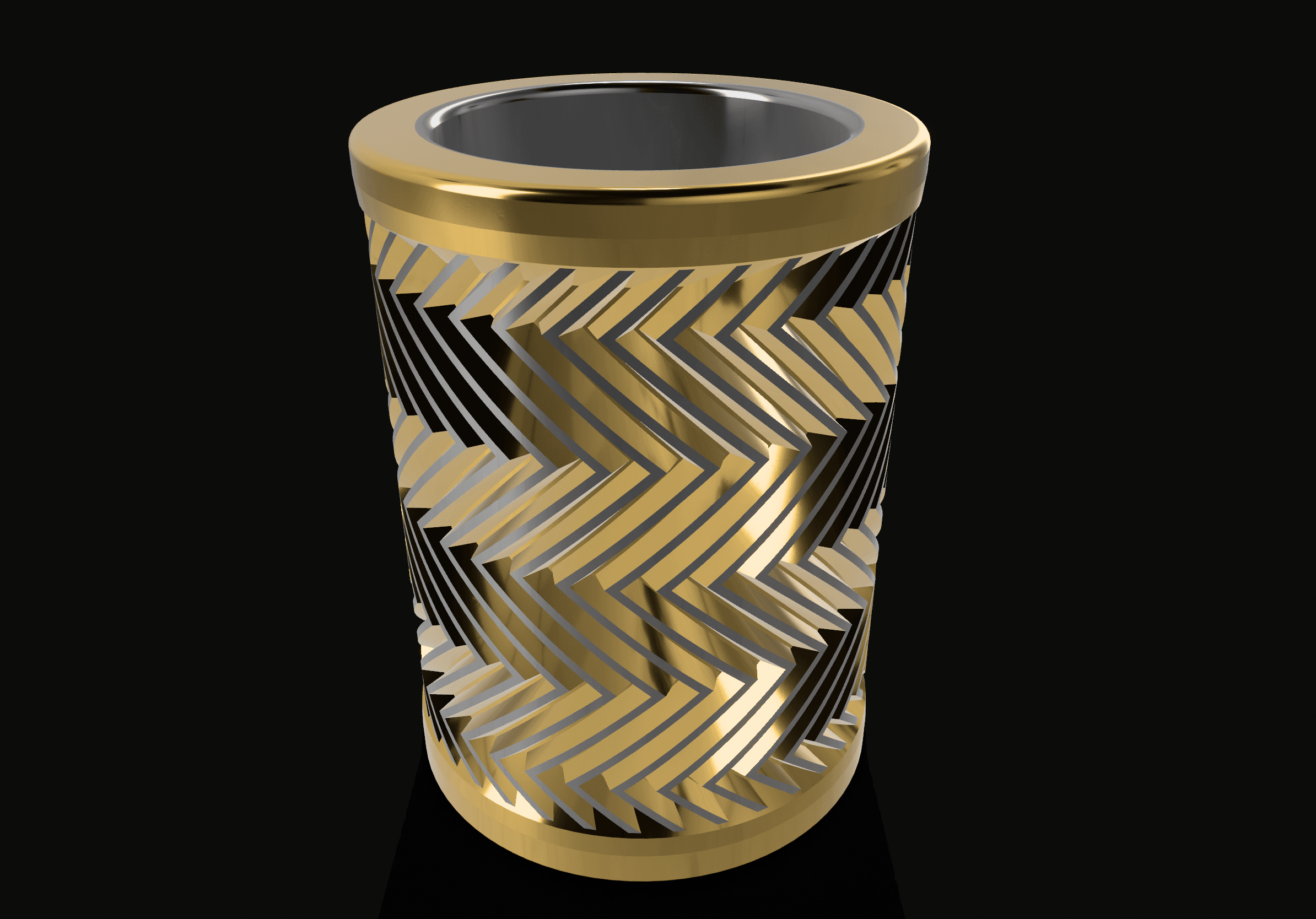 zig zag Coozie 3d model