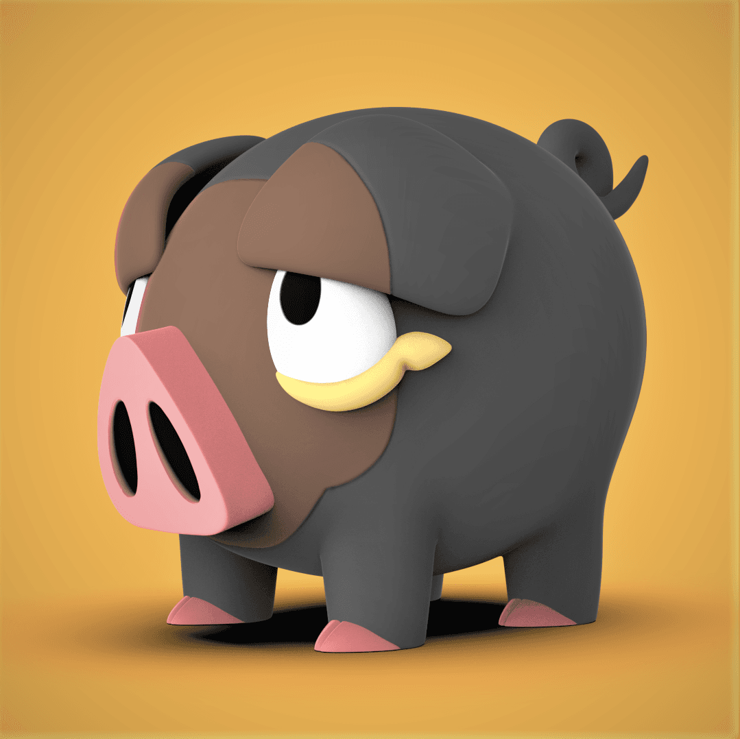 Lechonk Pokémon Piggy Bank 3d model