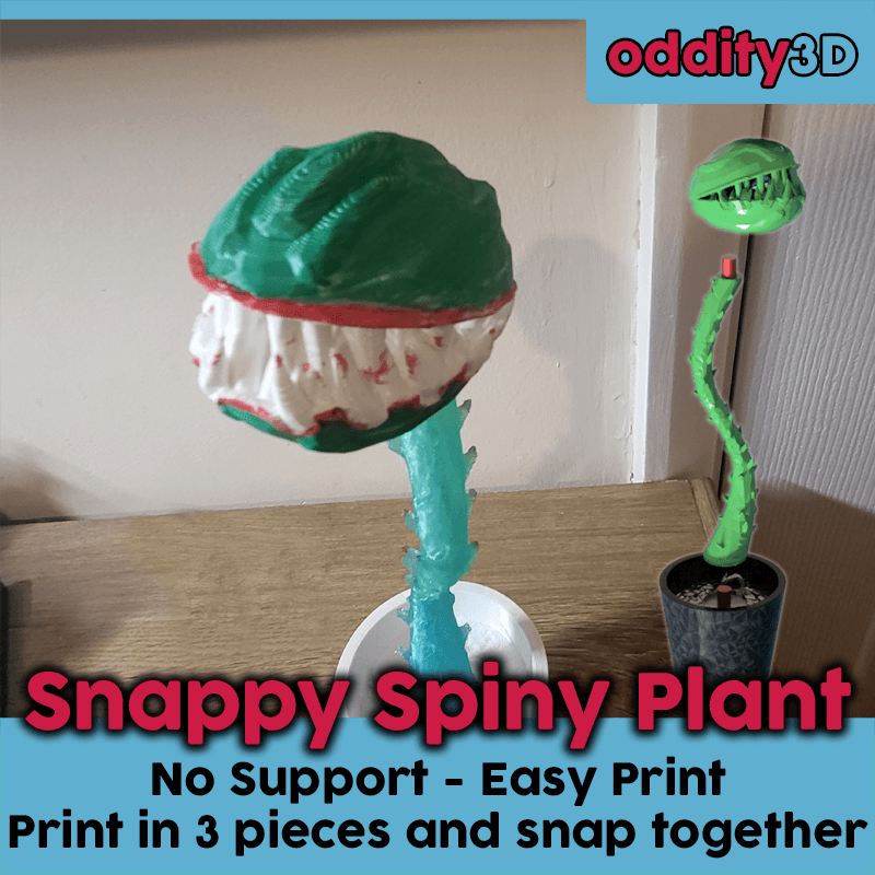 Christmas Santa piranha plant head for Snappy Spiny Flower 3d model