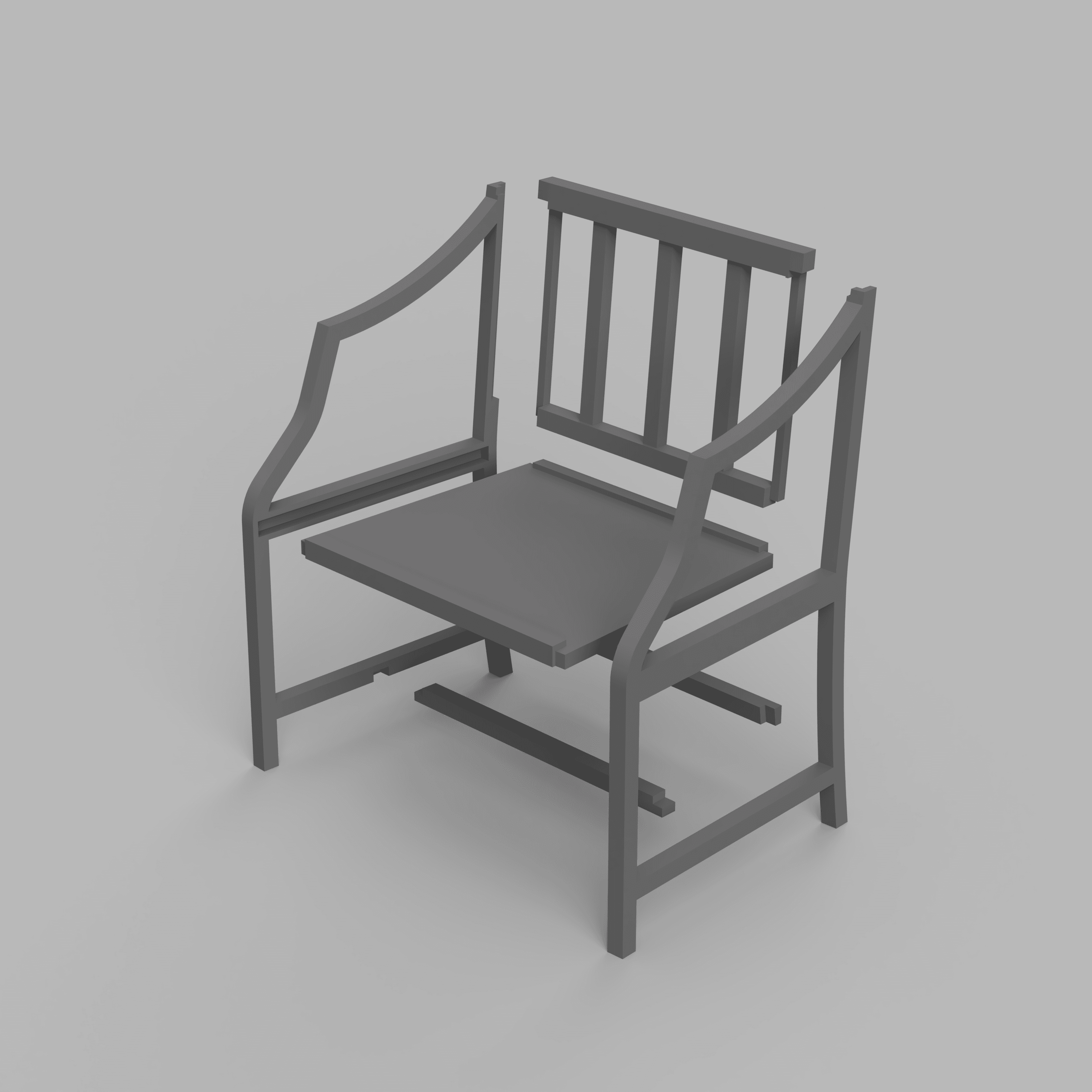 1/12 Scale Miniature Chair STL 3d model