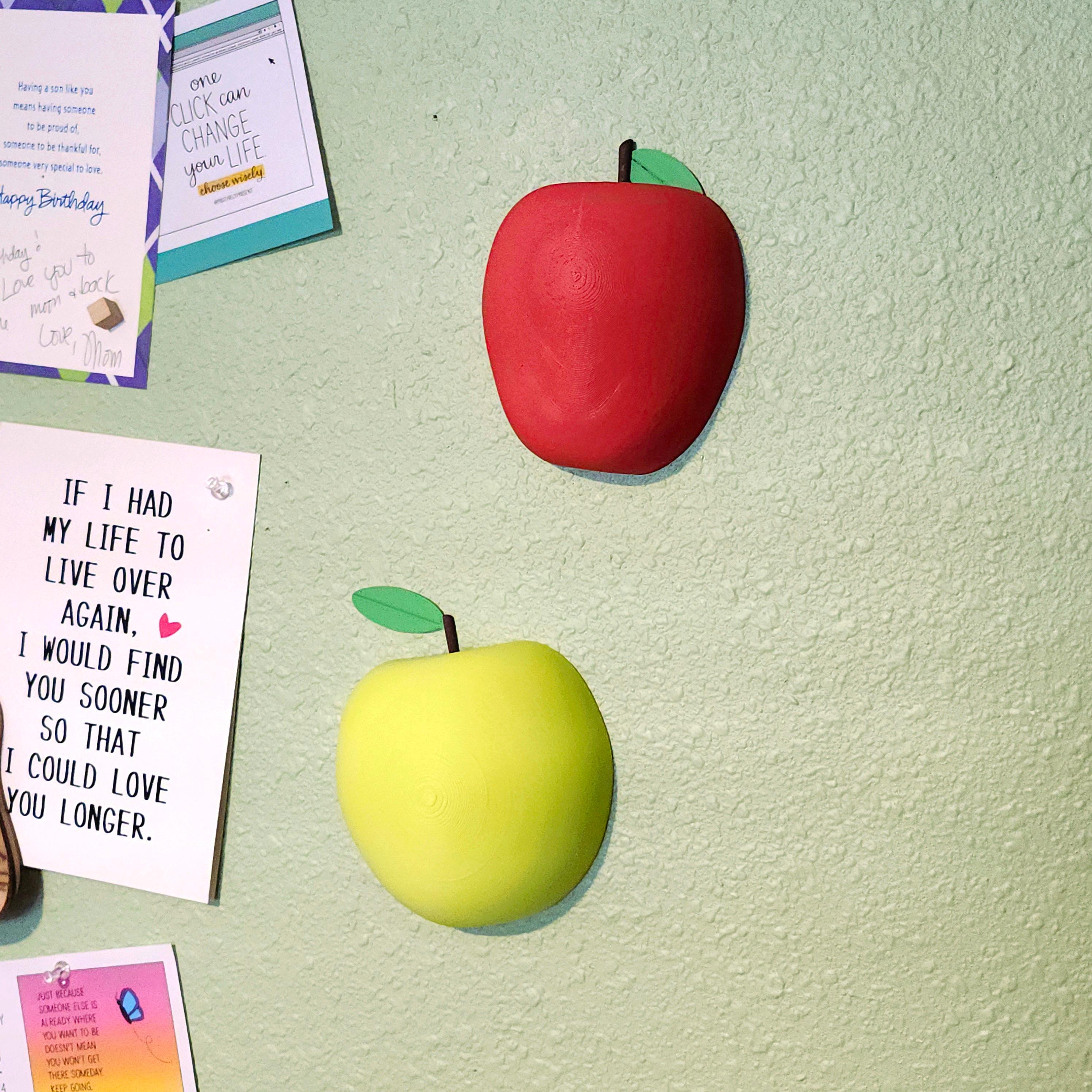 8-Piece Apple-Themed Decorative Pop-Out 3D Wall Art Set :: The 'Low-Hanging Fruit' Collection 3d model