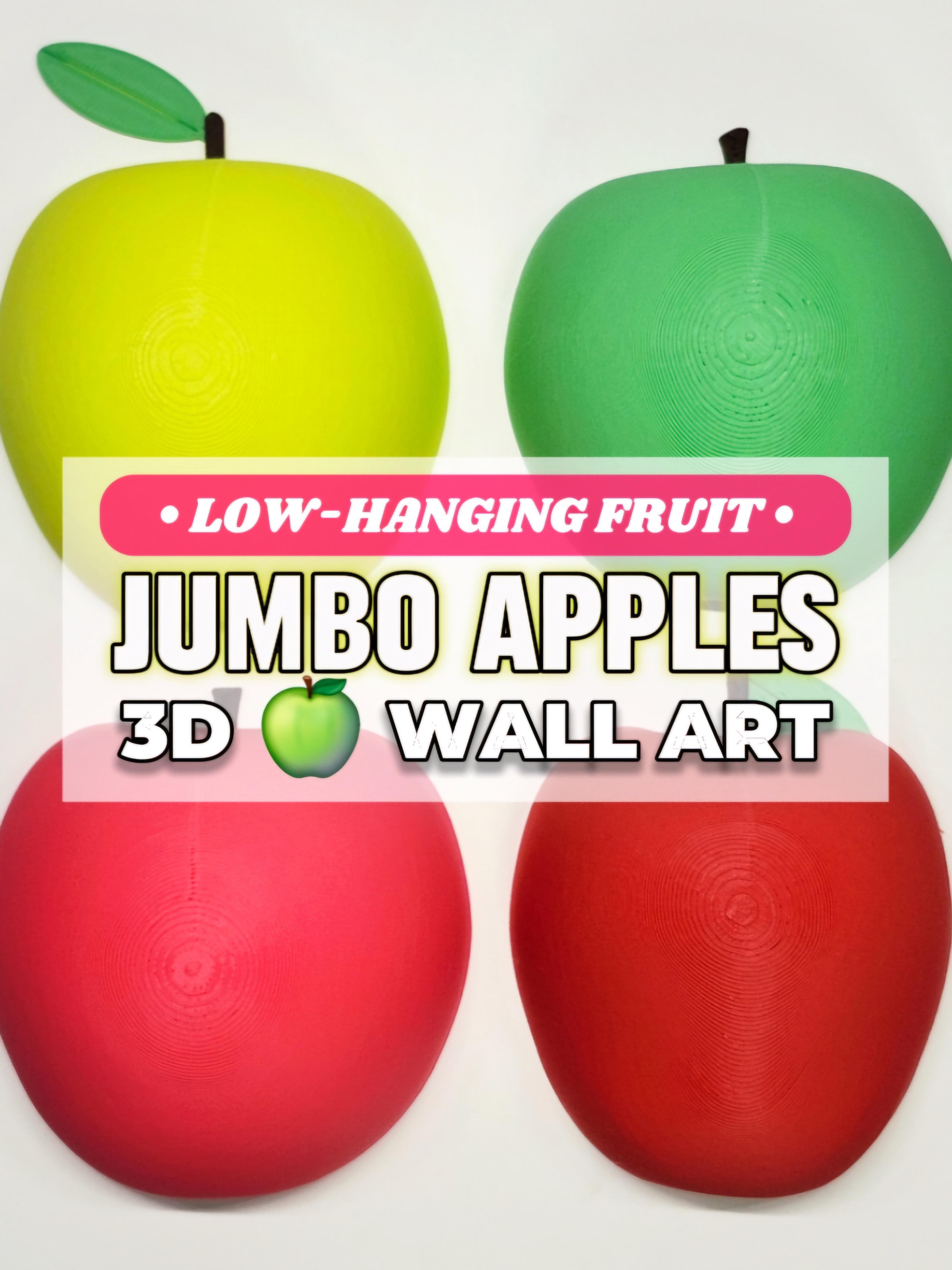 8-Piece Apple-Themed Decorative Pop-Out 3D Wall Art Set :: The 'Low-Hanging Fruit' Collection 3d model