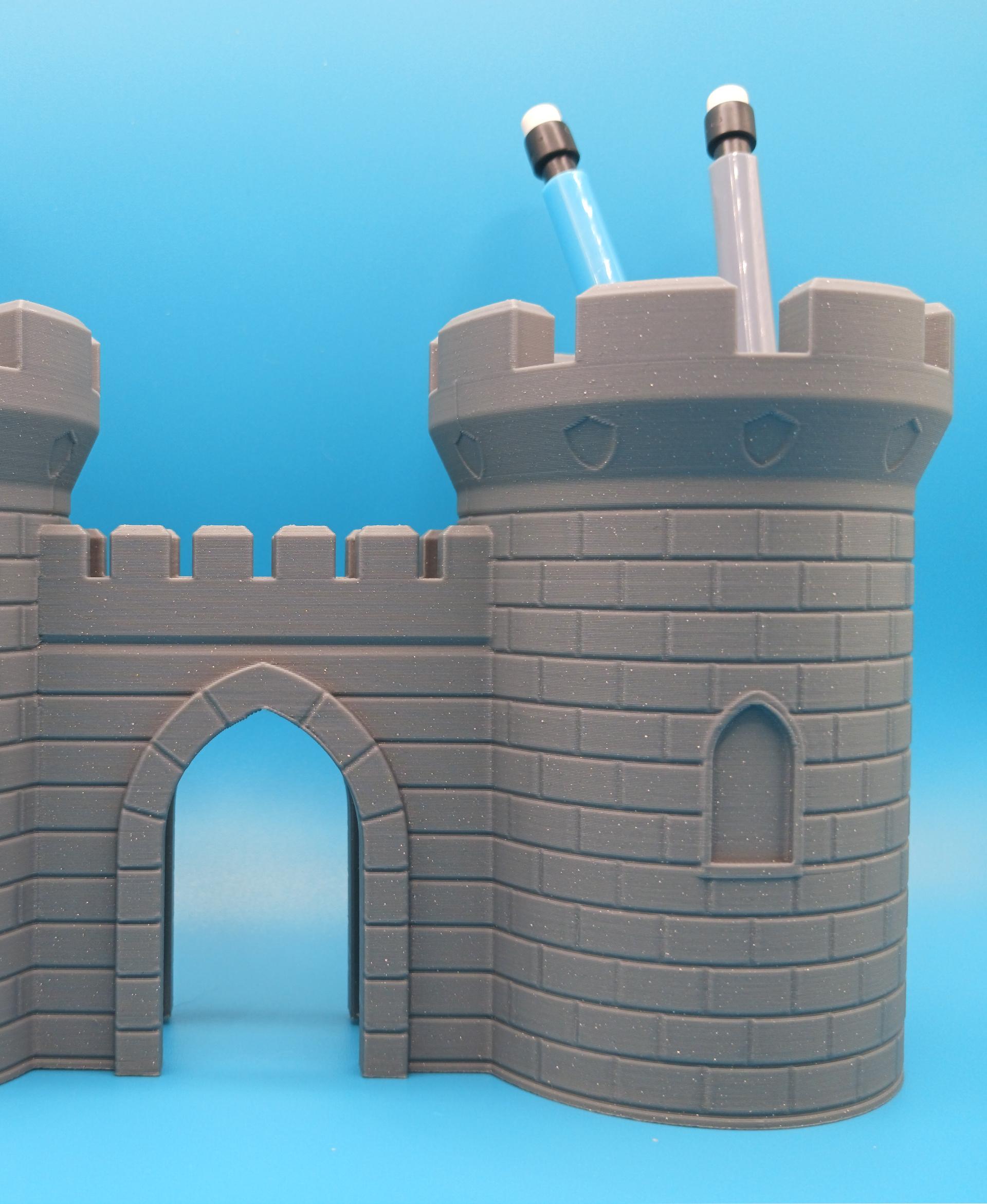 Castle Gate Pen Holder 3d model