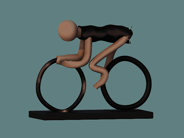 Cyclist sculpture 3d model