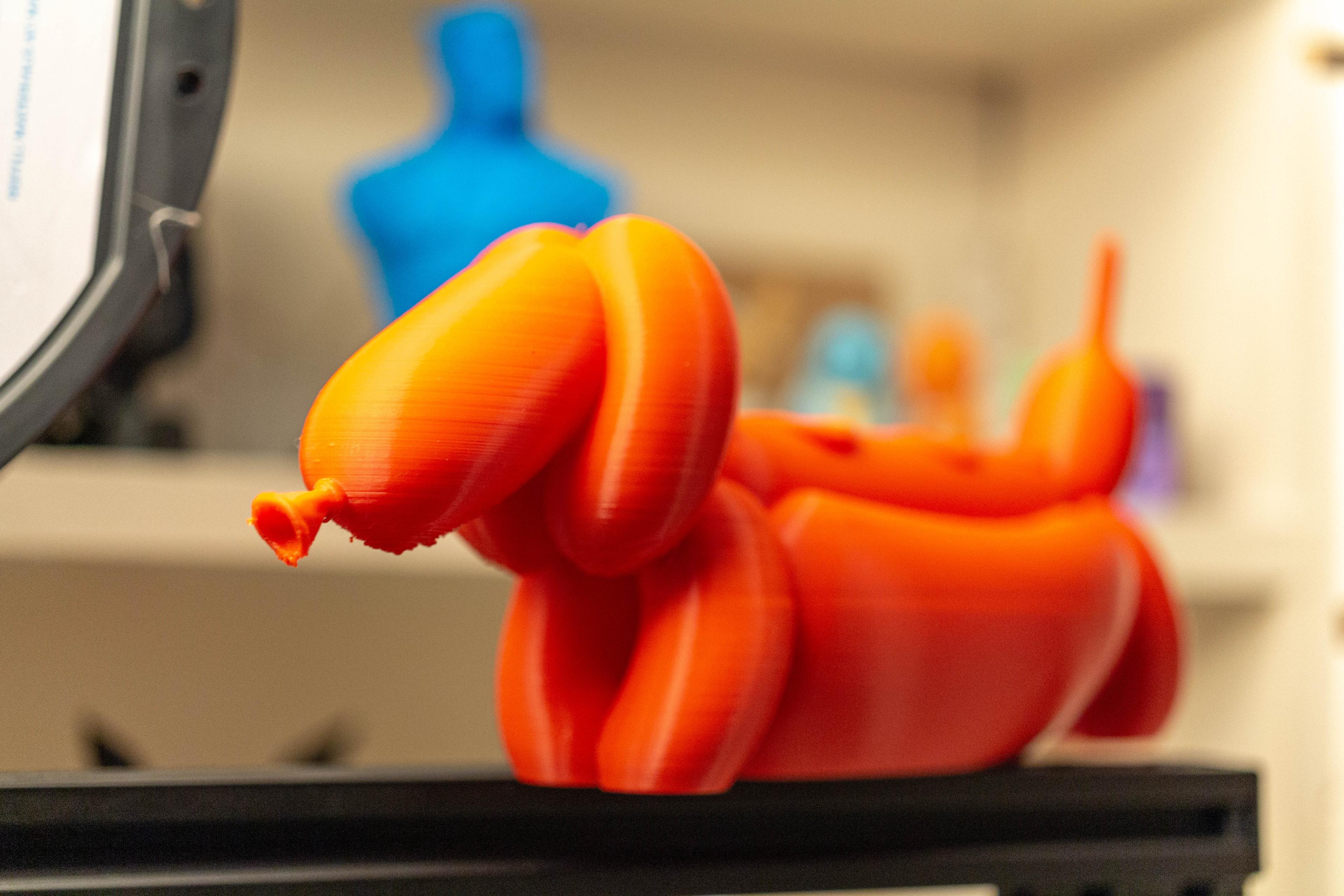 Balloon Hotdog - Printed in matterhackers orange, .2 layer height  - 3d model