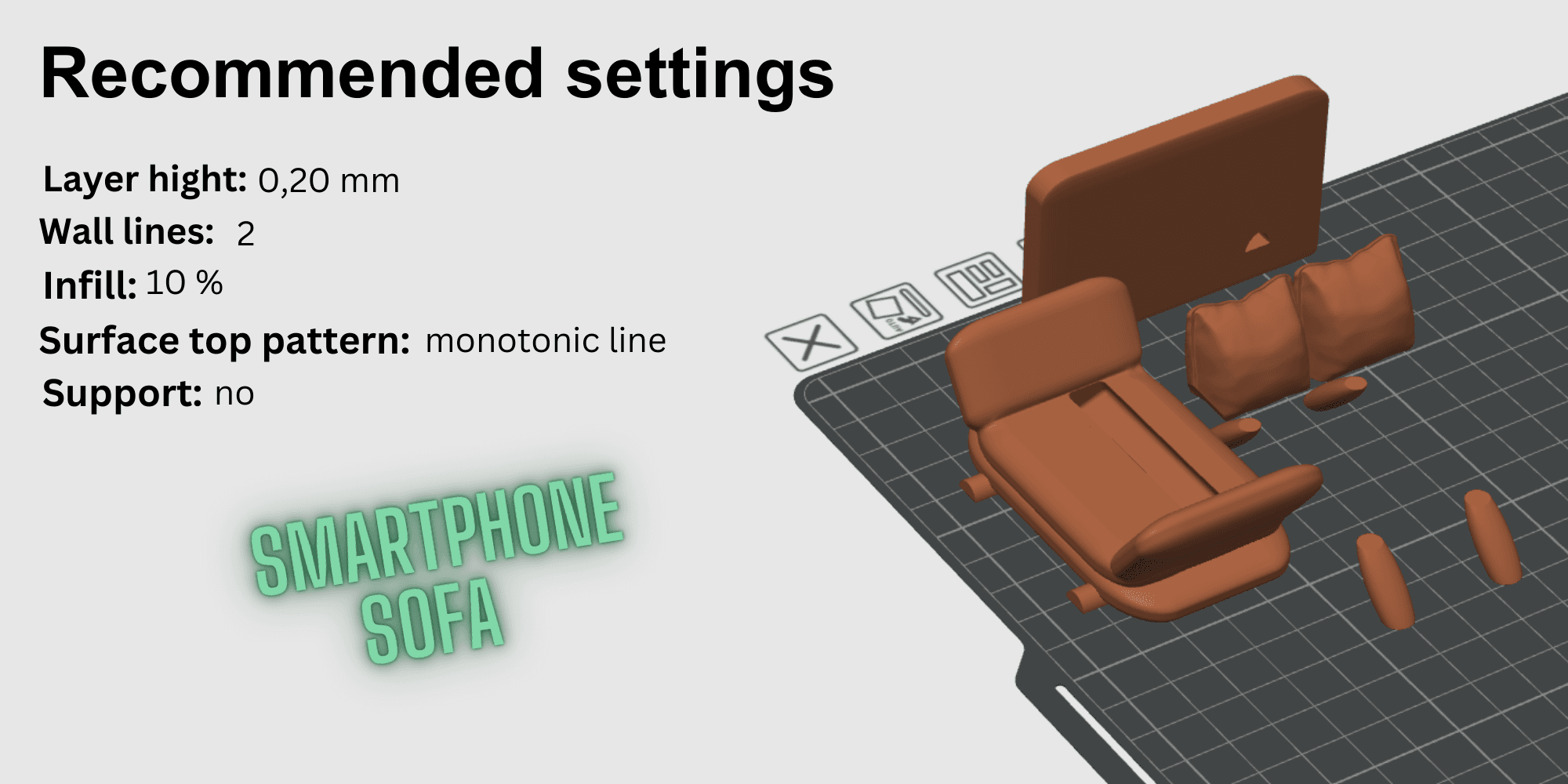 Smartphone sofa 3d model