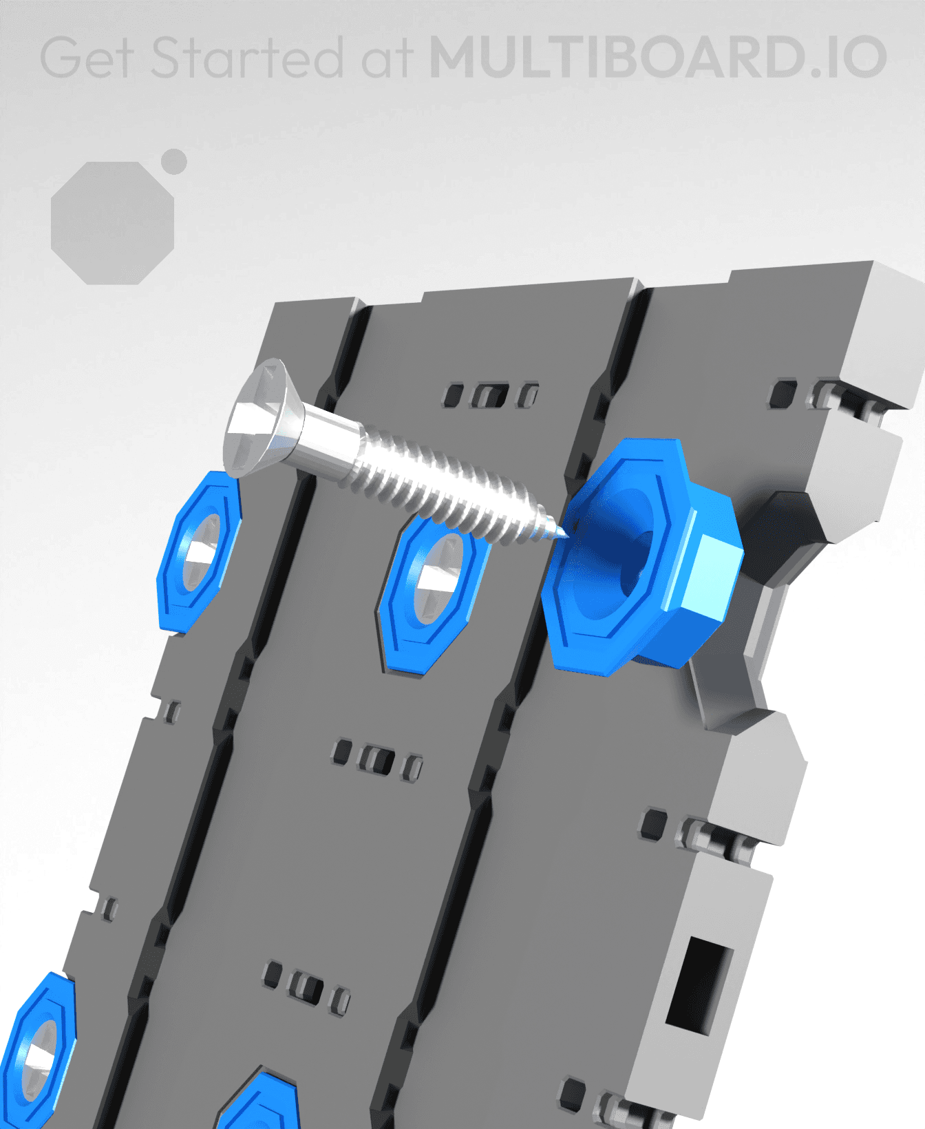 DS Multipoint Plate - Screw-On Mount 3d model