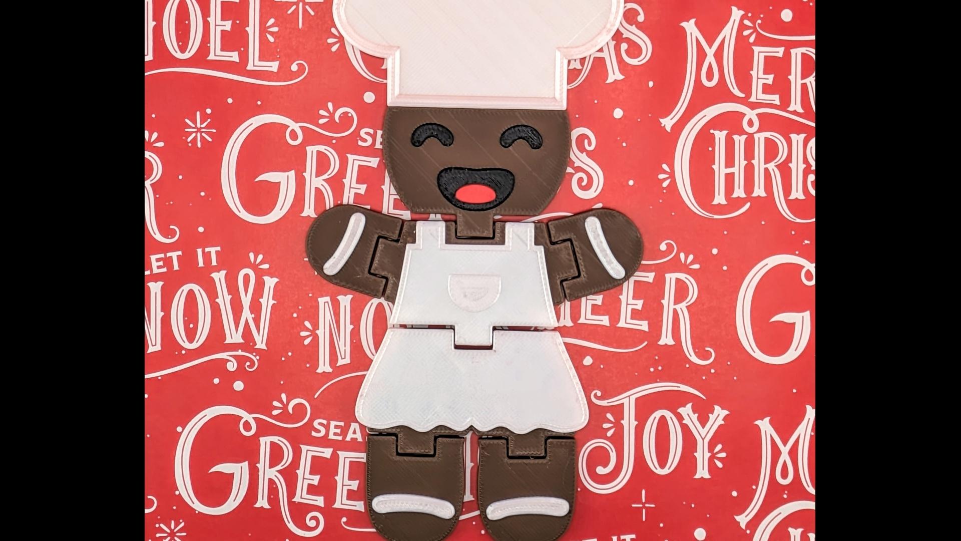 Gingerbread Cook White pieces.stl 3d model