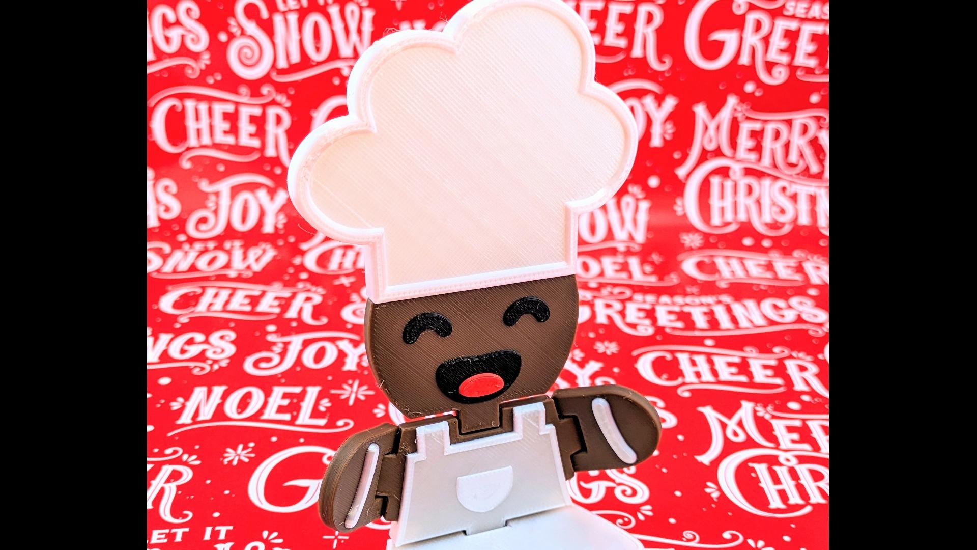 Gingerbread Cook White pieces.stl 3d model