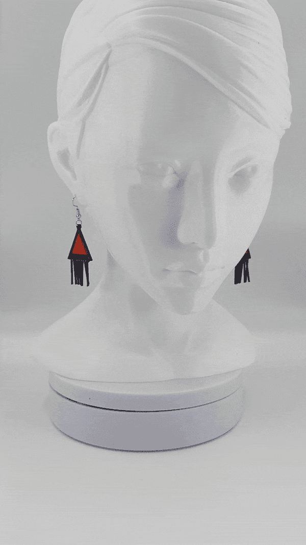 3D Printable Earring - Triangle Trickle Color 3d model