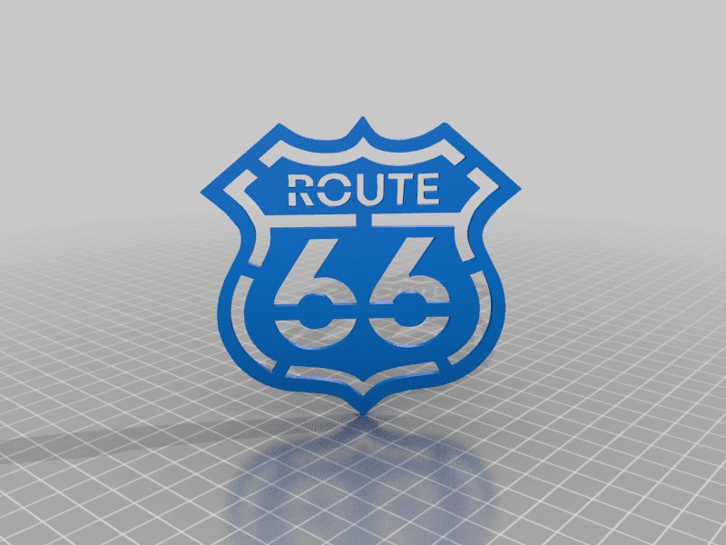 route 66 sign 3d model