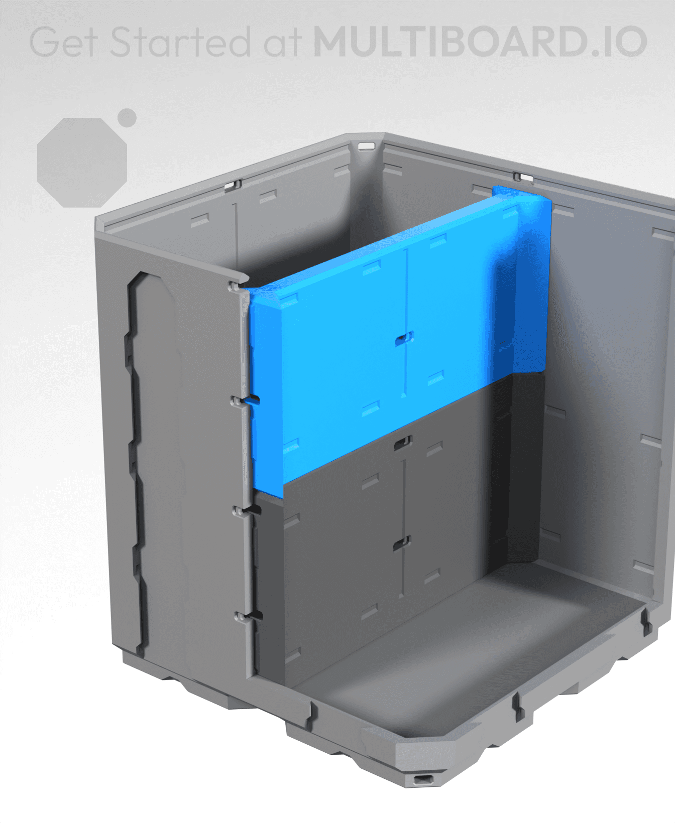 2x1H - Short Top Multibin Divider 3d model