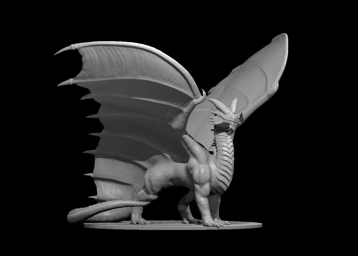 Ancient Copper Dragon - Ancient Copper Dragon - 3d model render - D&D - 3d model