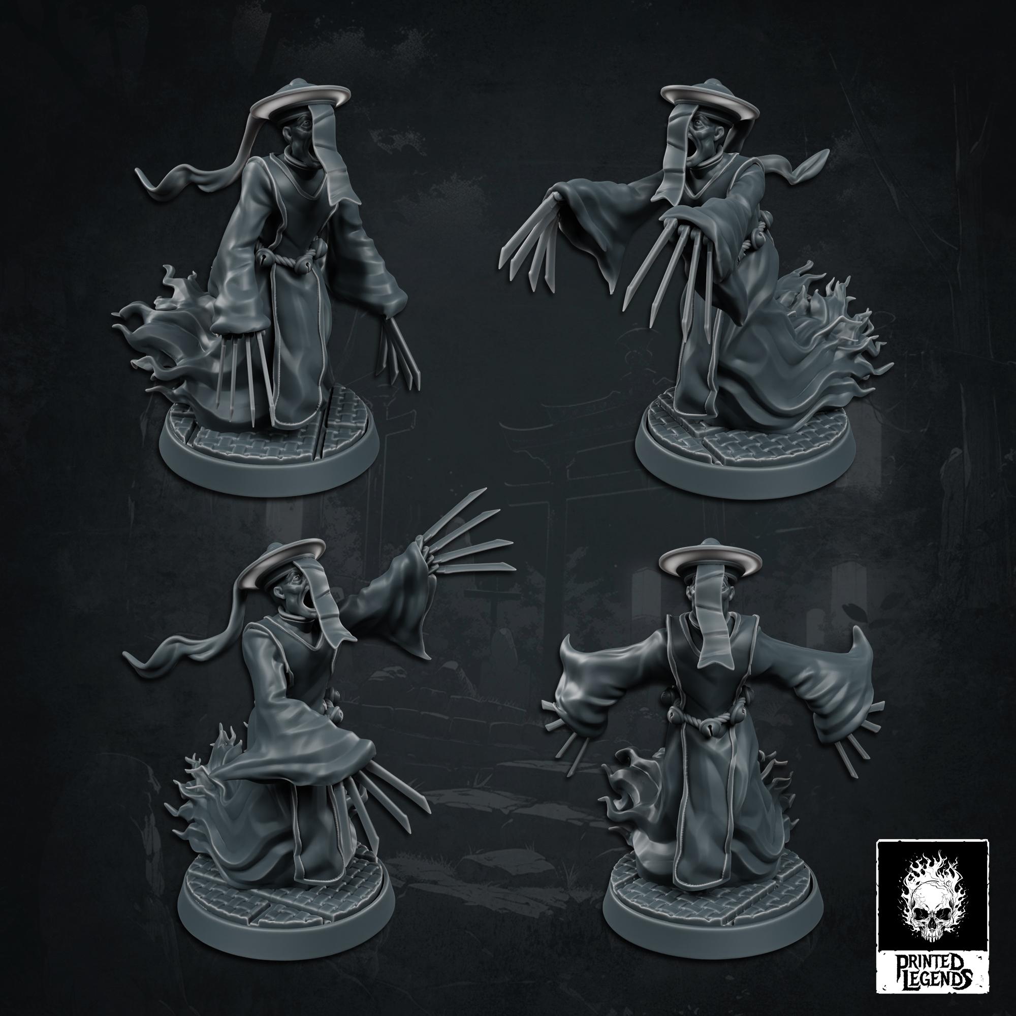 Jiangshi x4 (25mm Bases) 3d model