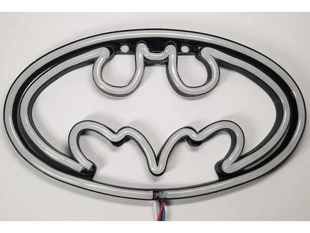 Batman Symbol Neon Sign  3d model