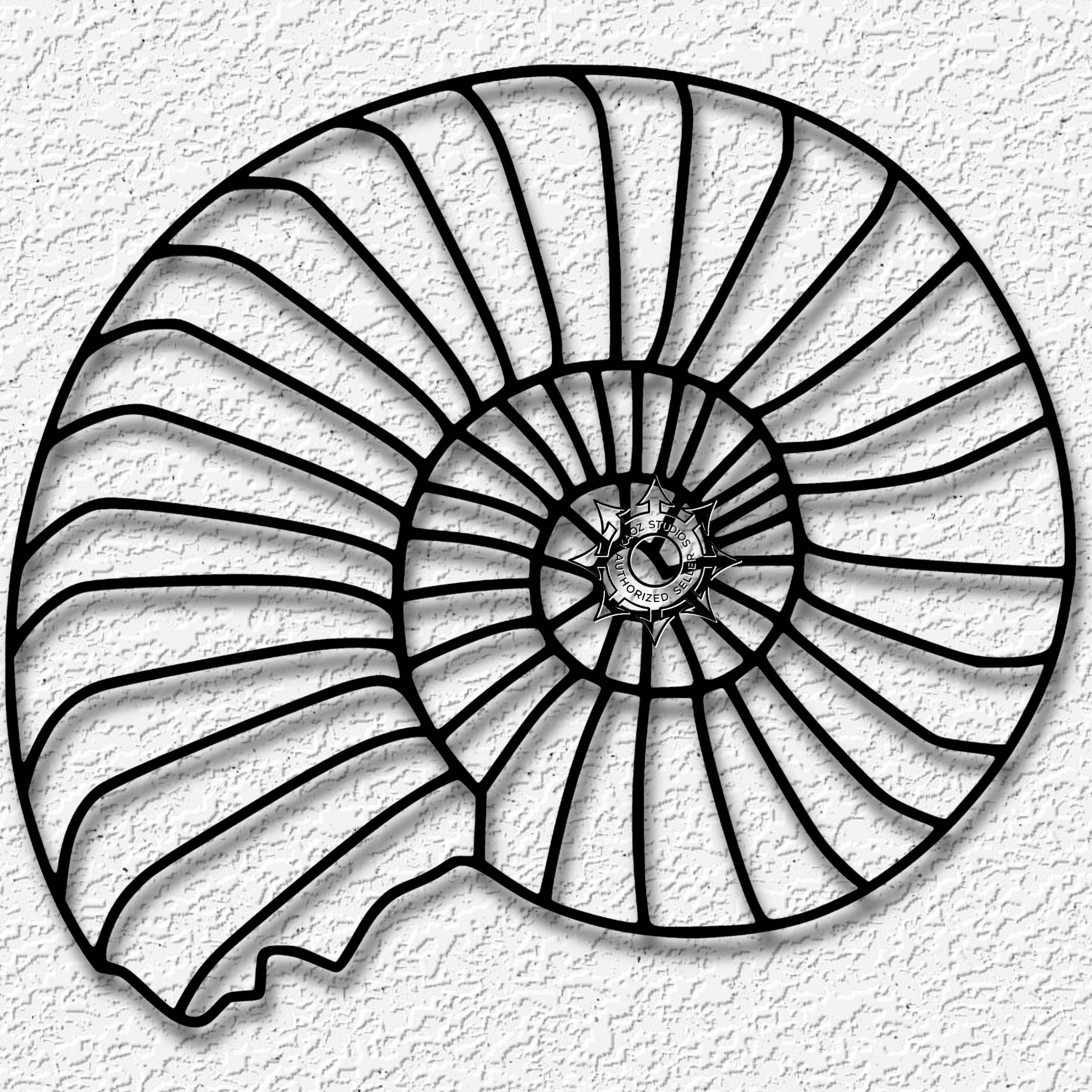 nautilu shell wall art seashell decor prehistic ocean life 3d model