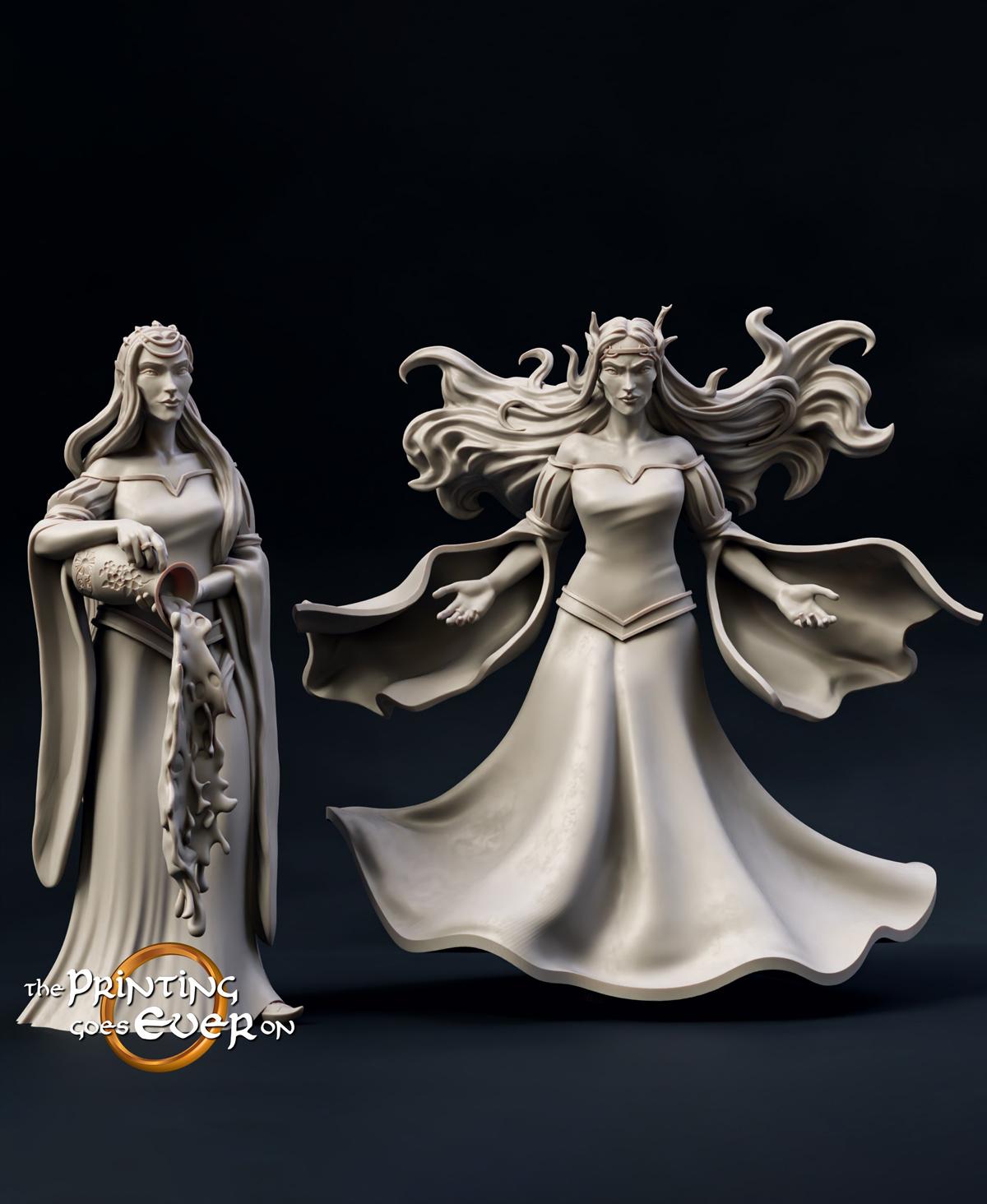 Gladhiel - Queen and Witch Form (28 and 75mm) 3d model