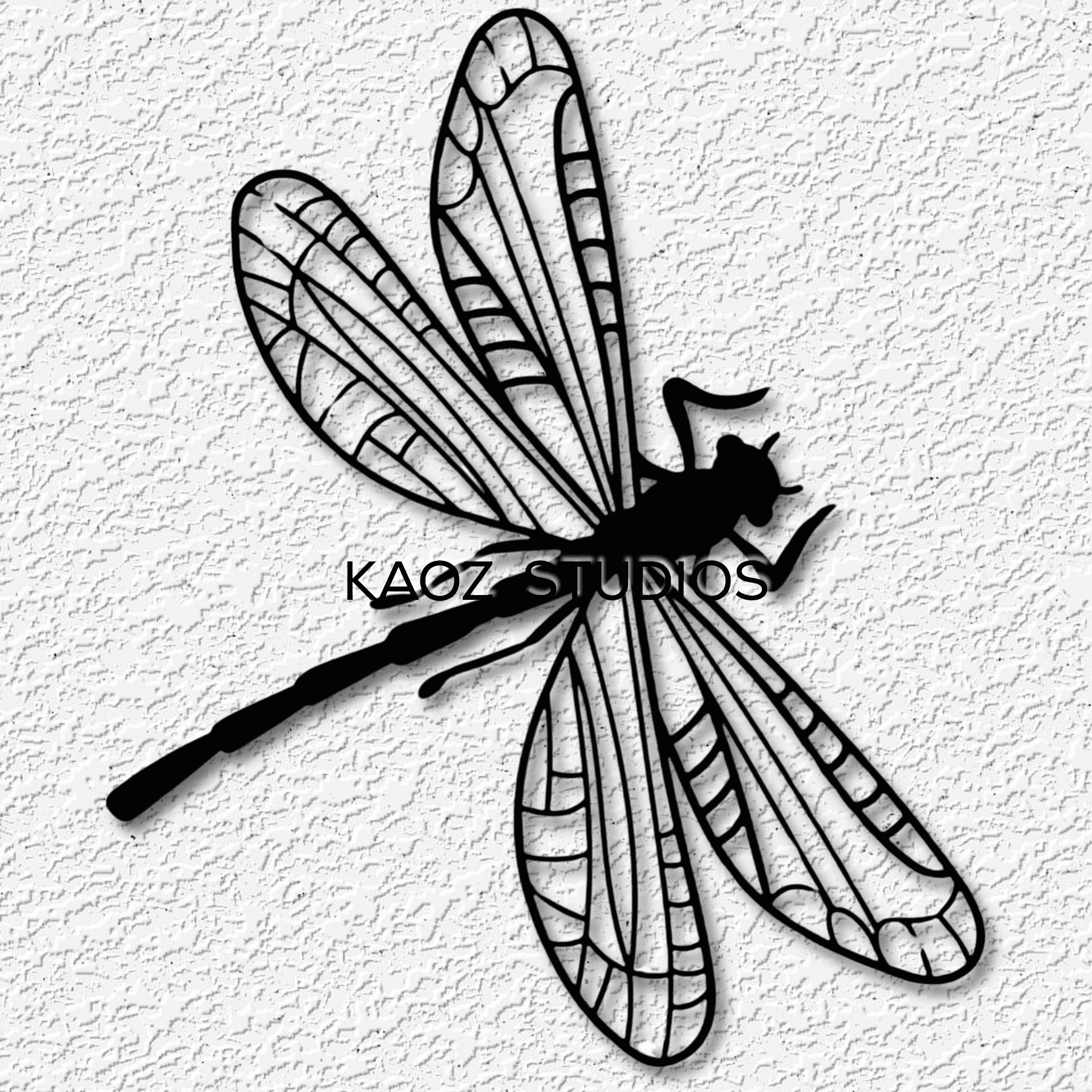lace wing dragonfly wall art 3d model