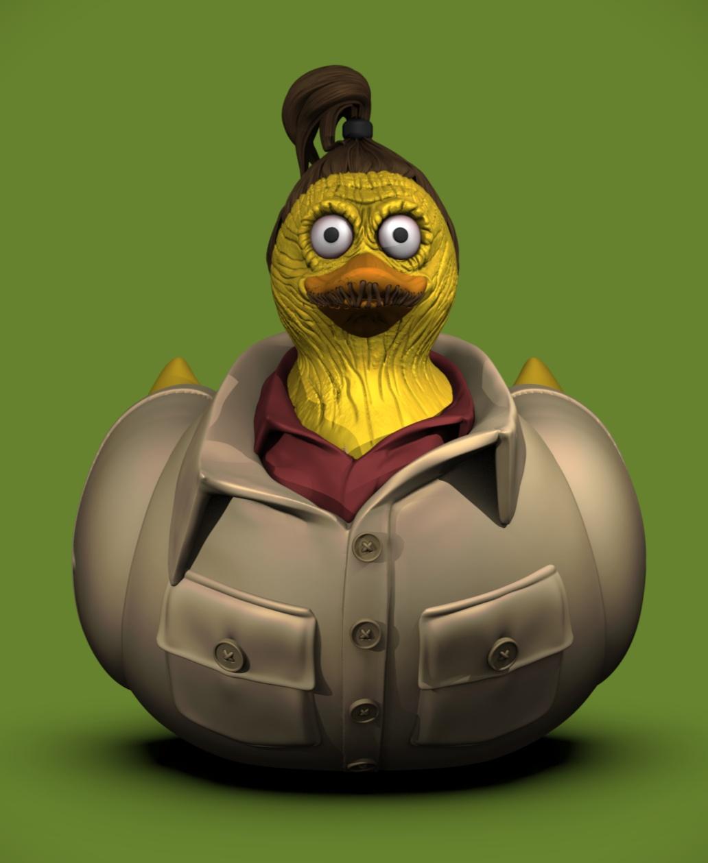 Harry the Hunter Ducky (Beetlejuice Shrunken Head) +BambuAMS Colored Files 3d model