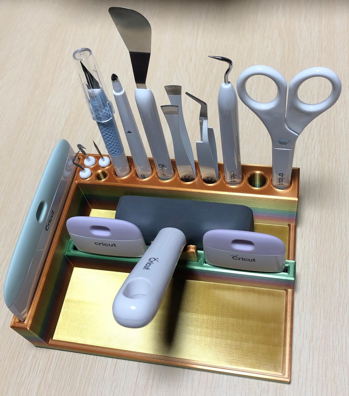 Cricut Tool Holder with cups by bitsplusatoms, Download free STL model