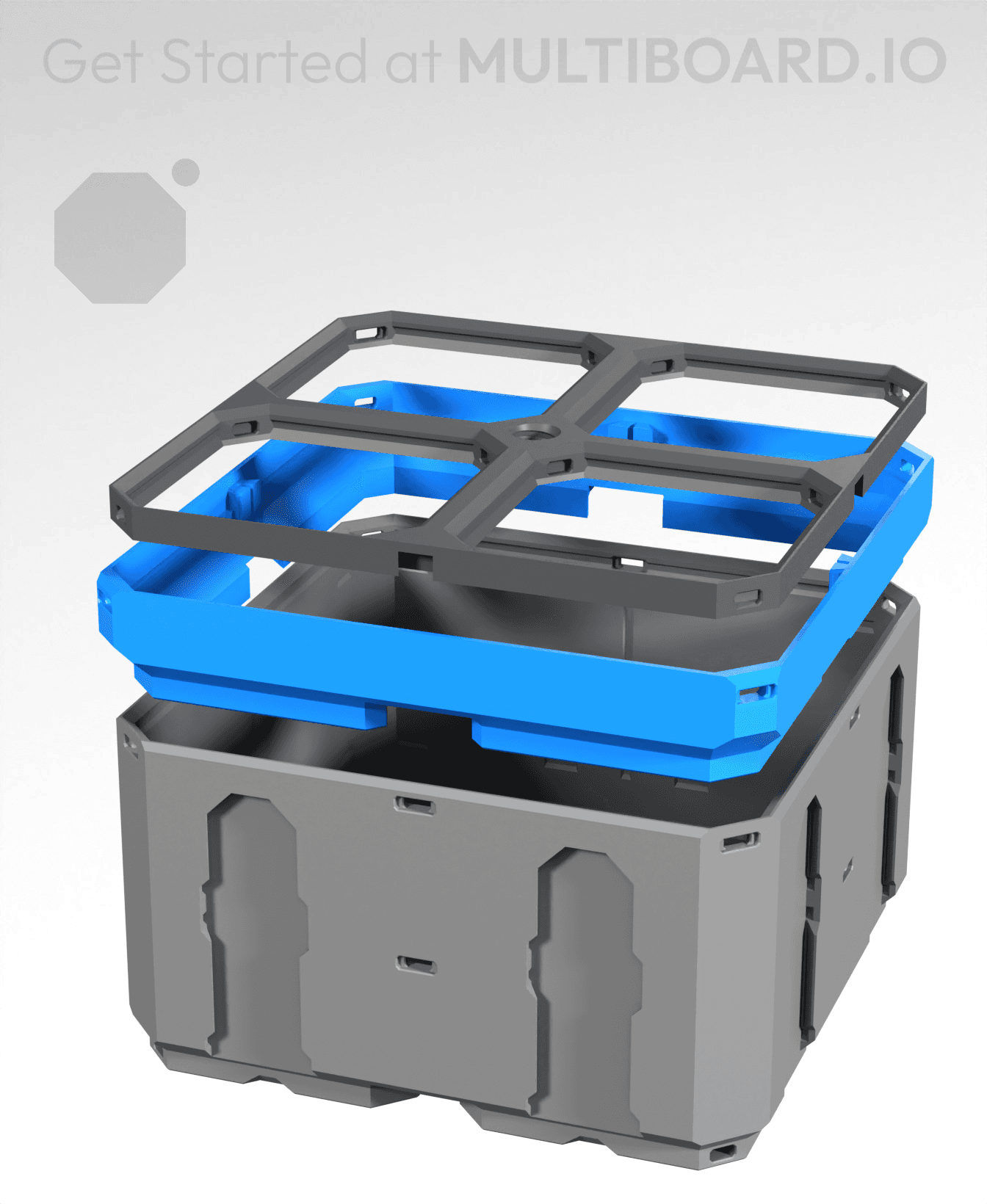 2x2 - Multigrid Panel Lid Rim 3d model