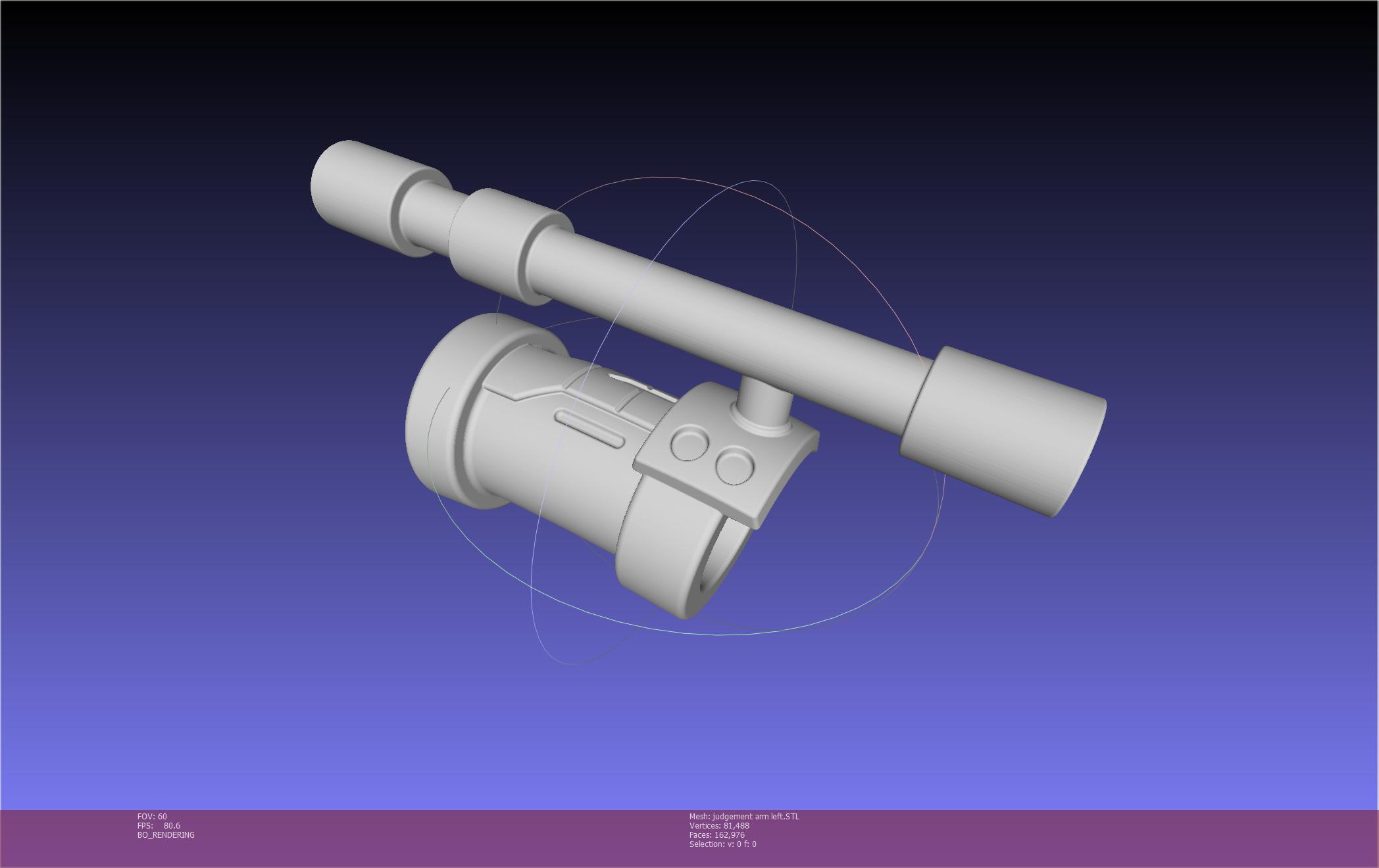 Helltaker Judgement Baton Armpiece 3d model