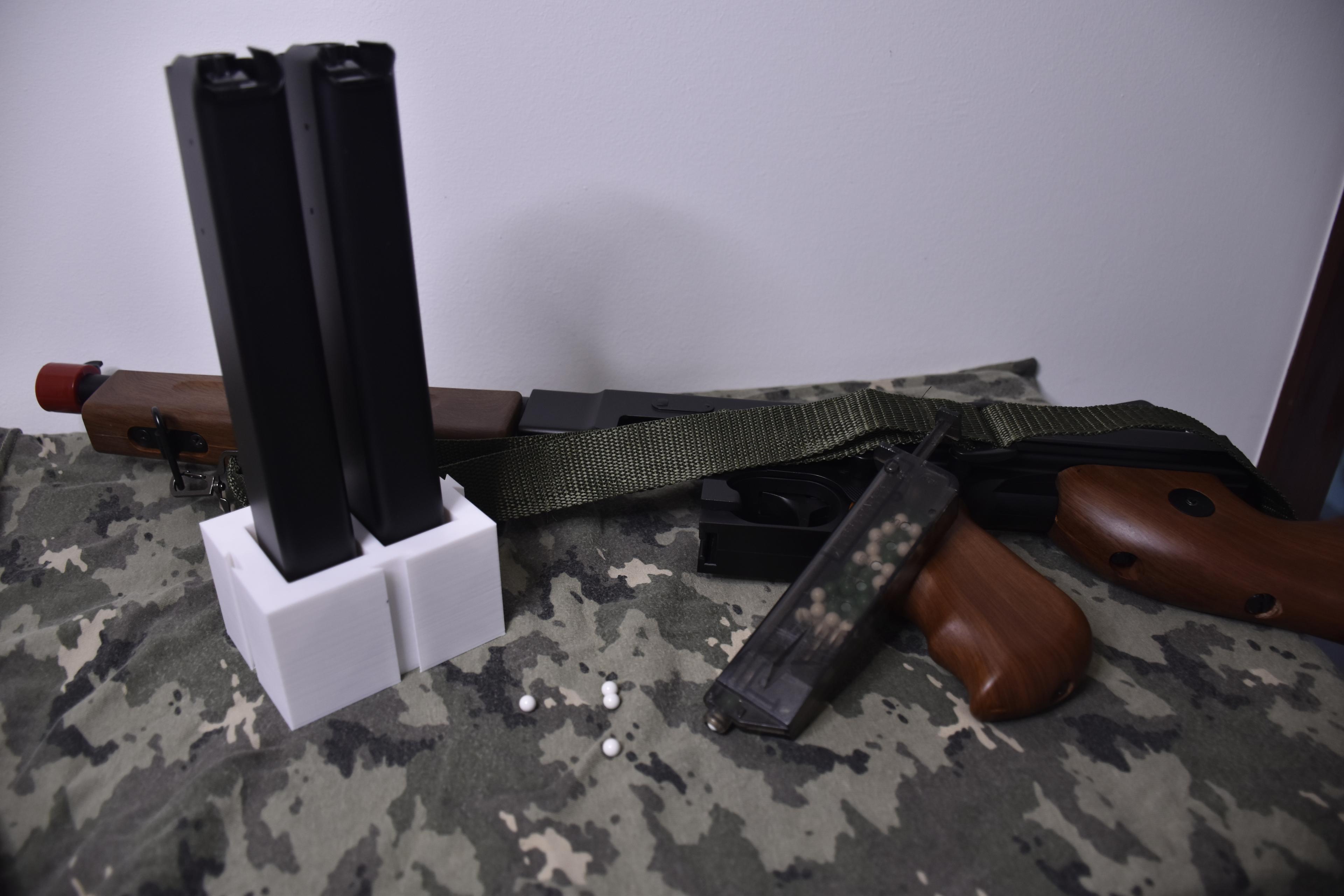 Modular Airsoft magazine organizer (for desk) 3d model