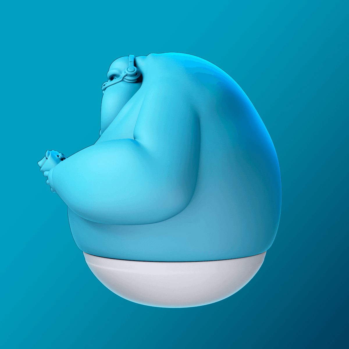 Angry Gamer Weeble Wobble 3d model