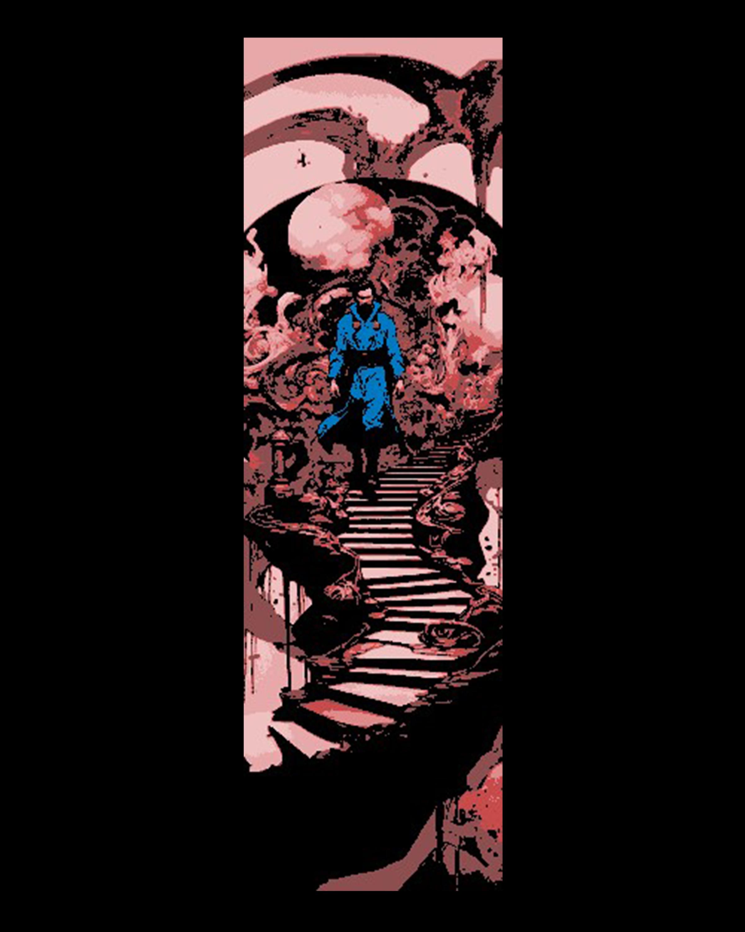 Fan Art of Marvel character Doctor Strange on the Endless Stairs - Set of Bookmarks 3d model