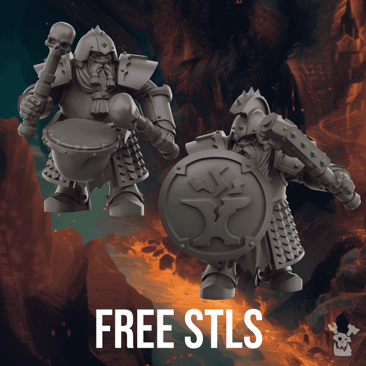 FREE STL: Grimworld: Battle for Underholme (Voidland Dwarves) 3d model
