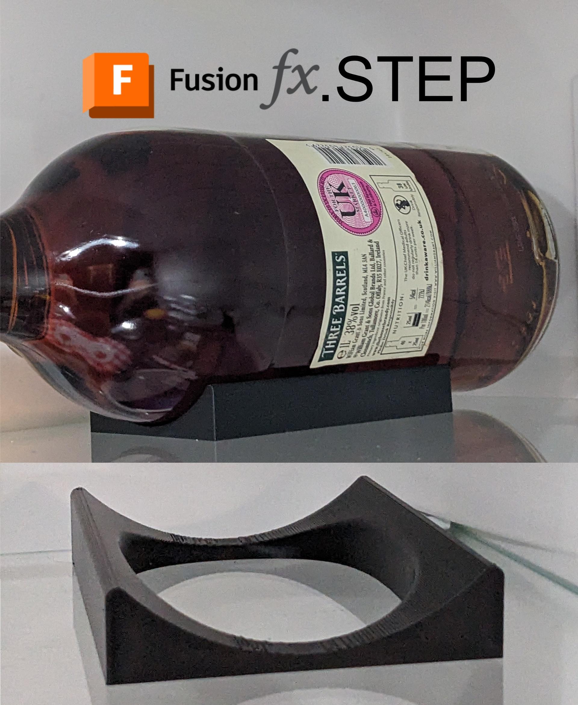 Fridge Bottle Holder - fridge can holder with adjustable fusion 360 and step file - 3d model