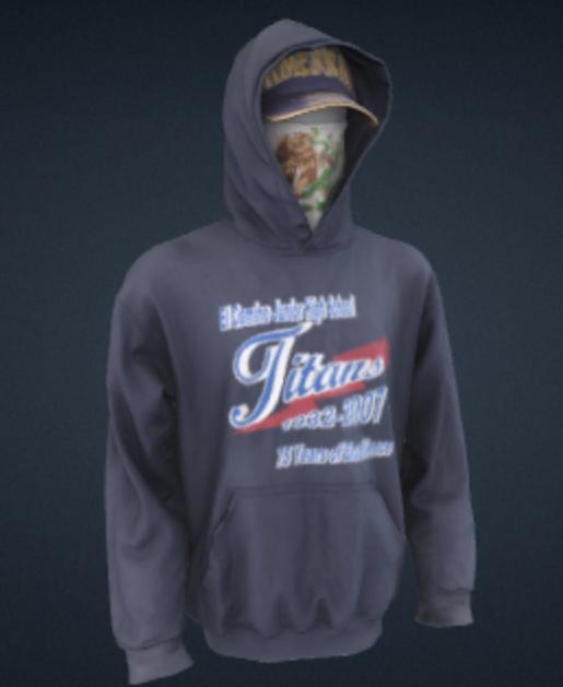 Girl's El Camino Titans Hoodie (Santa Maria, California) - "It was just super hot because we had to wear . . . protective clothes like sweaters so the chemicals or the sun doesn't hit you." — 2018 - 3d model