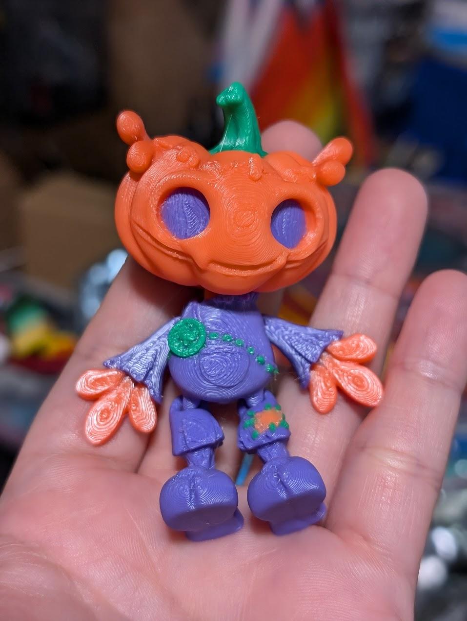 Mini Pumpkin Boy, Exclusive - I love these little pumpkin boys!!! Simple little paint job because I wanted to make'em pop a little! - 3d model