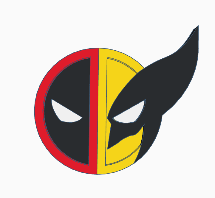 Wolverine & Deadpool logo / disk 3d model