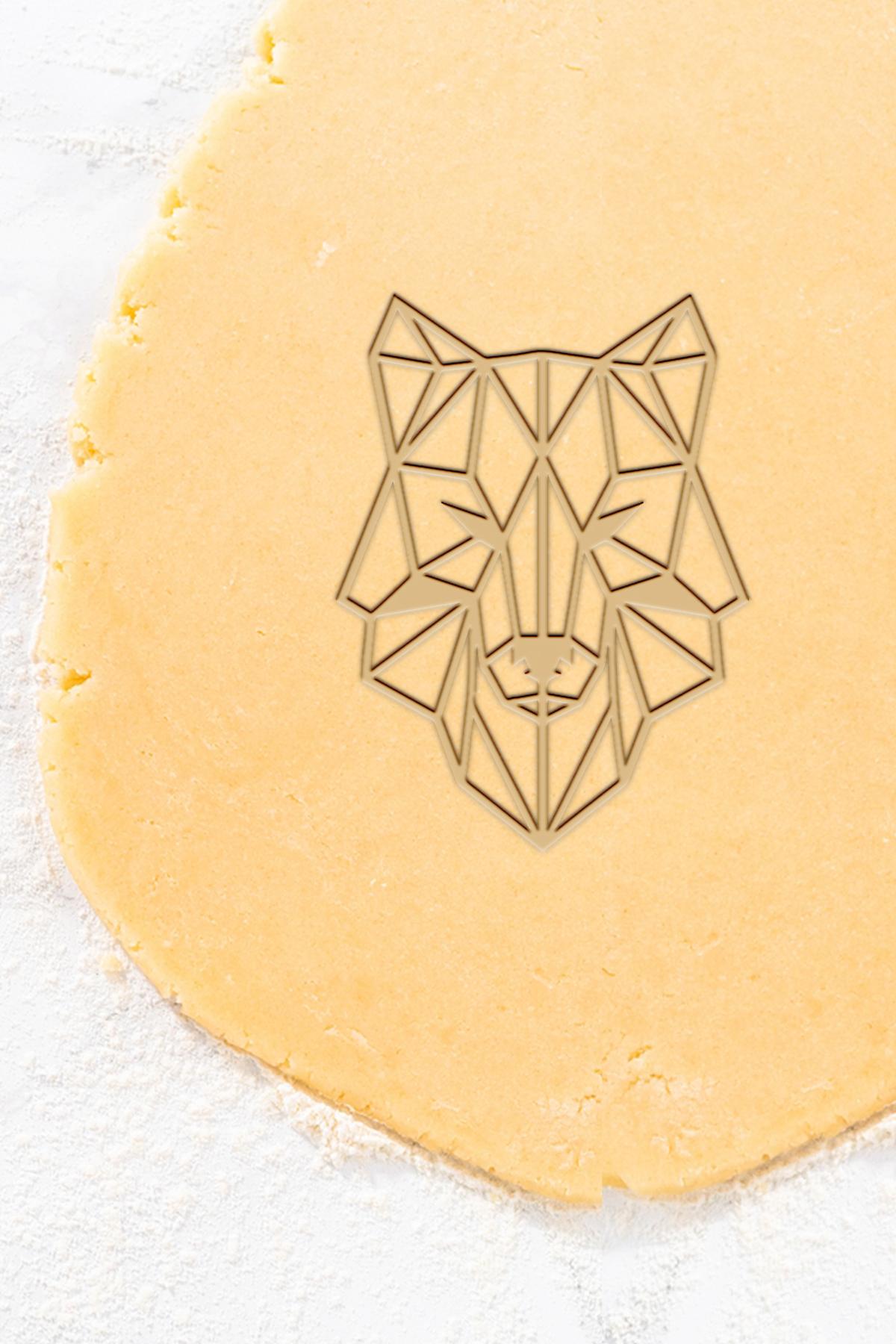 Geometric Wolf Cookie Cutter, Biscuit Cutter 3d model