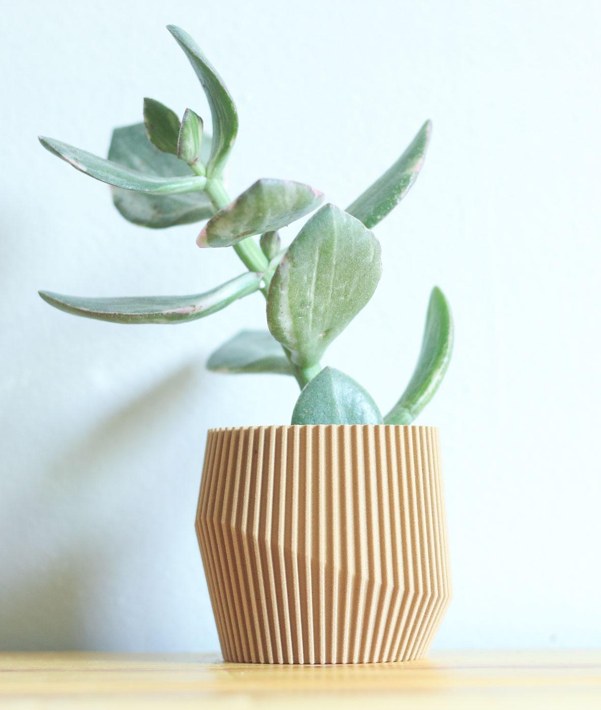 MINIMAL PLANT POT READY TO BE PRINTED IN WOOD PLA | WAVE 3d model