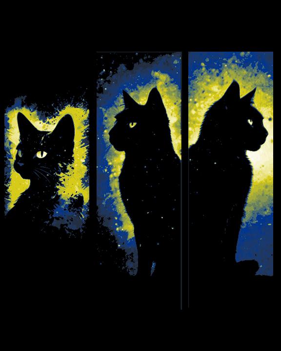 Magical Power and Mystery of the Black Cat - Set of 3 Bookmarks 3d model